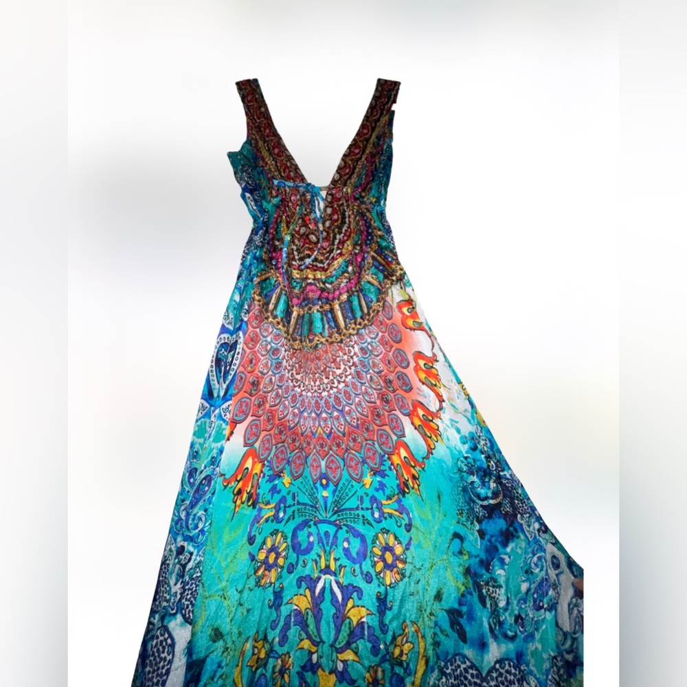 Narcisa Lang dress size M 💯 silk viscose - Picture 6 of 16